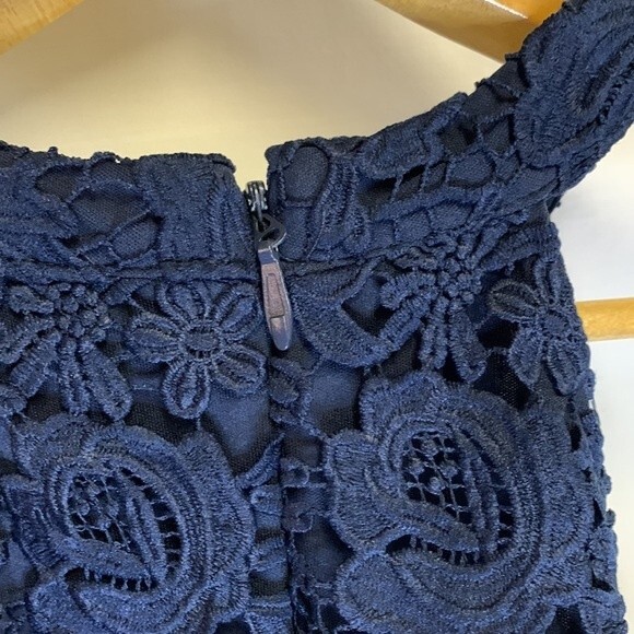 Lulus NWOT Love Poem Navy Lace Halter Neck Mini Cocktail Dress Size XS - Picture 9 of 12